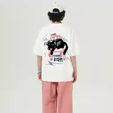 K411 Graffiti Cat Logo T-Shirt