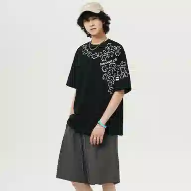 K411 Creative Cat Logo T-Shirt