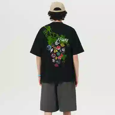 K411 Vintage Grape Badge Logo T-Shirt