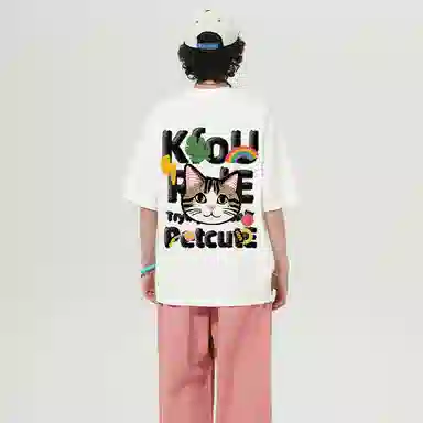 K411 Vintage Graffiti Cat Logo T-Shirt