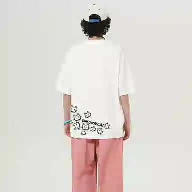 K411 Creative Cat Logo T-Shirt
