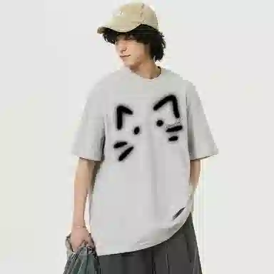 K411 Hand-Painted Cat Logo T-Shirt