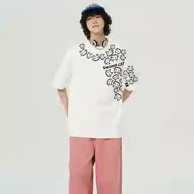 K411 Creative Cat Logo T-Shirt