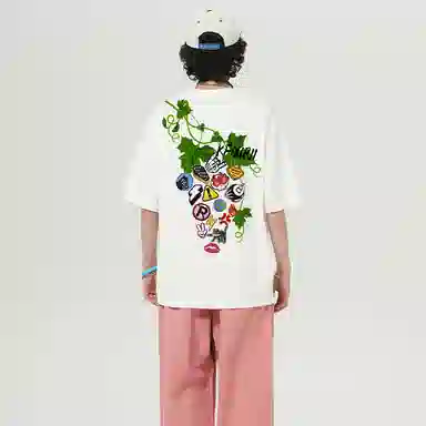 K411 Vintage Grape Badge Logo T-Shirt