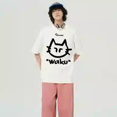 K411 Cartoon Cat Logo T-Shirt