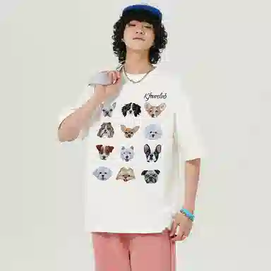 K411 Vintage Embroidered Dog Logo T-Shirt