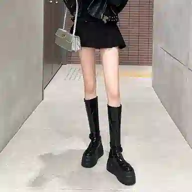 苏颜娇 牛皮革 时尚简约舒适气质百搭 高筒靴 女款