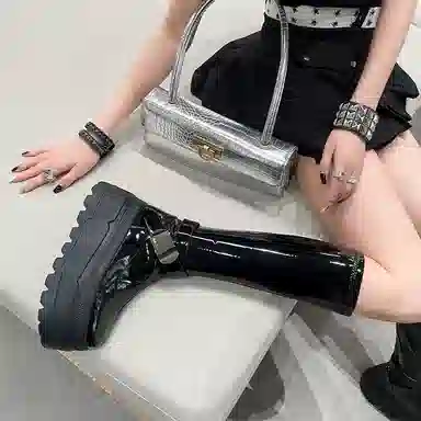 苏颜娇 牛皮革 时尚简约舒适气质百搭 高筒靴 女款