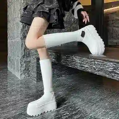 苏颜娇 牛皮革 时尚简约舒适气质百搭 高筒靴 女款