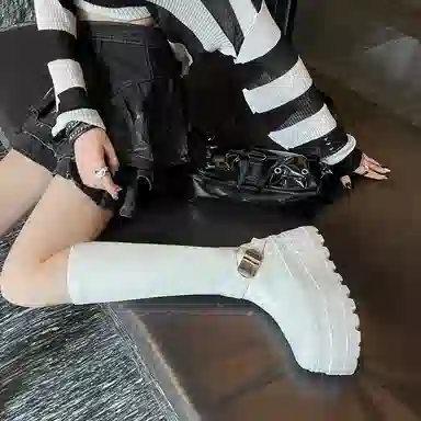 苏颜娇 牛皮革 时尚简约舒适气质百搭 高筒靴 女款