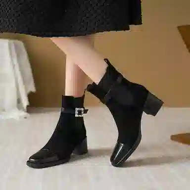 苏颜娇 百搭简约 切尔西靴 女款