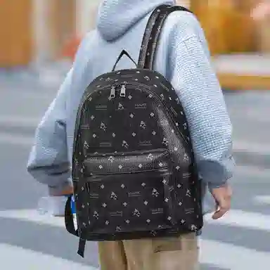 FAIRWHALE Classic Printed Backpack Black