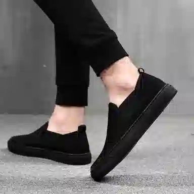 舒适透气日常通勤百搭 帆布鞋 男款 黑色