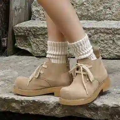 罗蒙 超纤皮 简约舒适百搭 短靴 男女同款 黄色