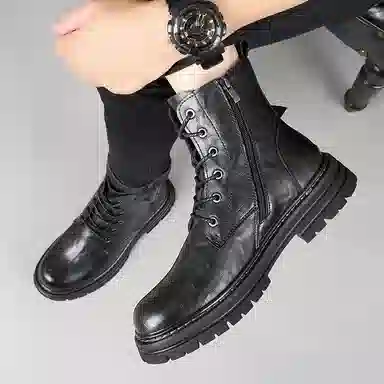 BEIDOUNIAO Martin Boots Black