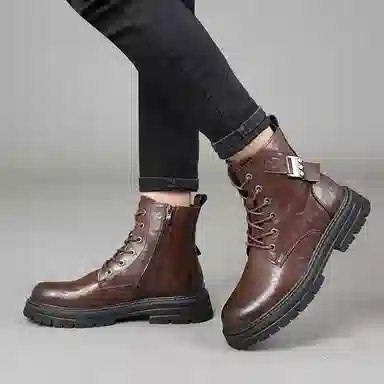 BEIDOUNIAO Martin Boots Black