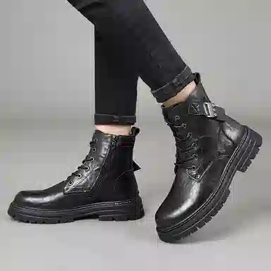 BEIDOUNIAO Martin Boots Black