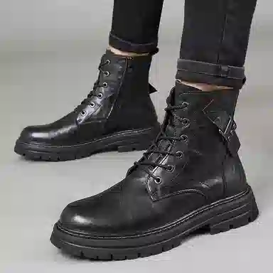 BEIDOUNIAO Martin Boots Black