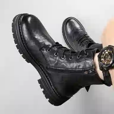 BEIDOUNIAO Martin Boots Black