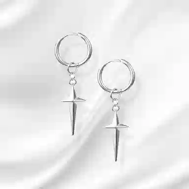 GIRATI Cross Star Hoop Earrings