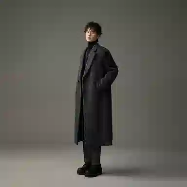 w2x Thick Warm Long Coat Men