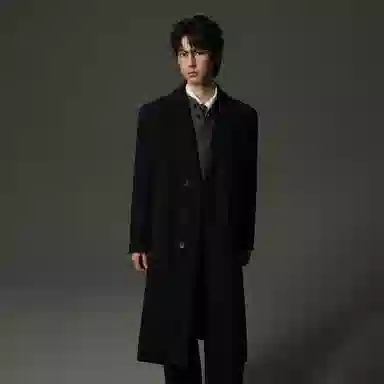 w2x Wool Overcoat Long Single-Breasted