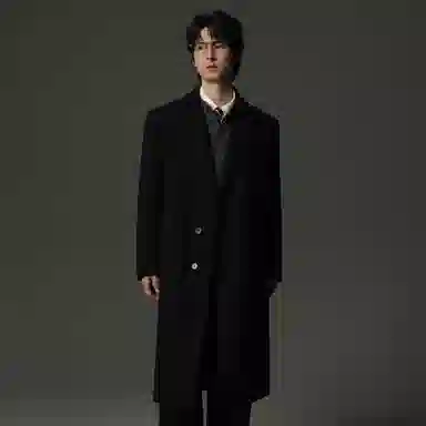 w2x Wool Overcoat Long Single-Breasted