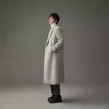w2x Thick Warm Long Coat Men