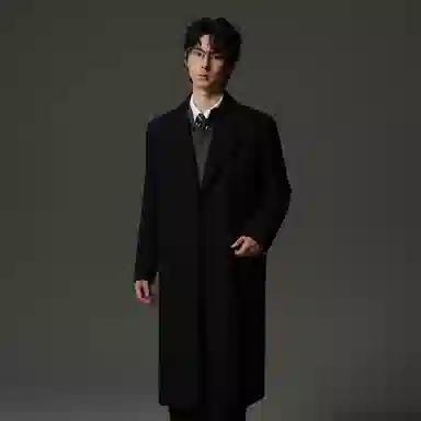 w2x Wool Overcoat Long Single-Breasted