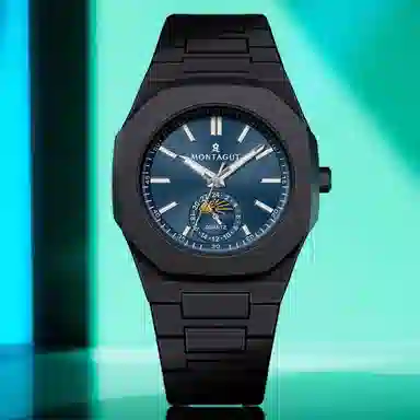 梦特娇 石英机芯 胶带表带 国表 男女同款 蓝色表盘