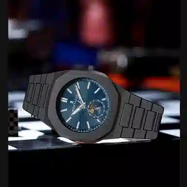 梦特娇 石英机芯 胶带表带 国表 男女同款 蓝色表盘