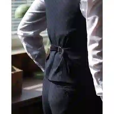 大格子与黑猫 复古修身百搭潮流马甲 男款