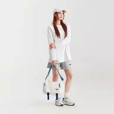 PANDABOBB Oxford Shoulder Bag Black/White