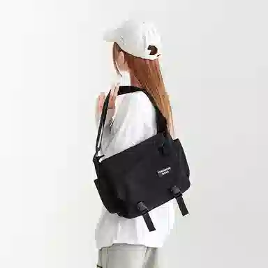PANDABOBB Oxford Shoulder Bag Black/White