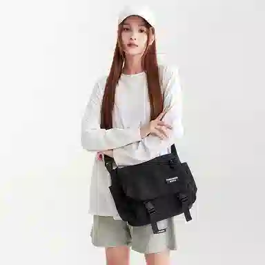 PANDABOBB Oxford Shoulder Bag Black/White