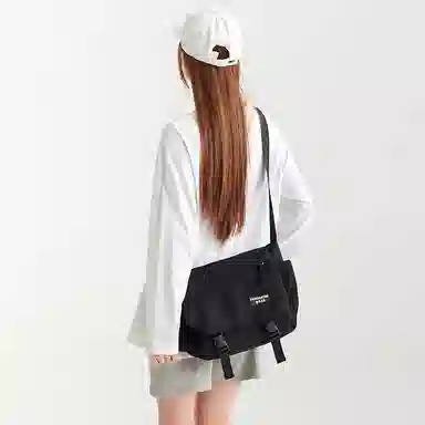 PANDABOBB Oxford Shoulder Bag Black/White