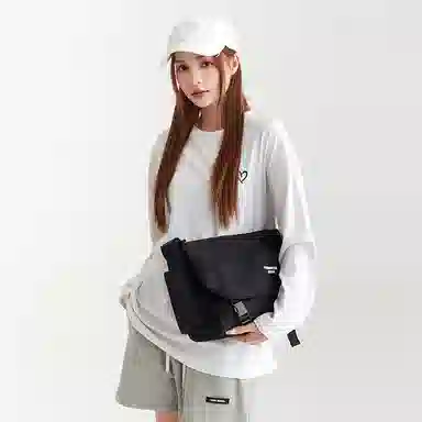 PANDABOBB Oxford Shoulder Bag Black/White