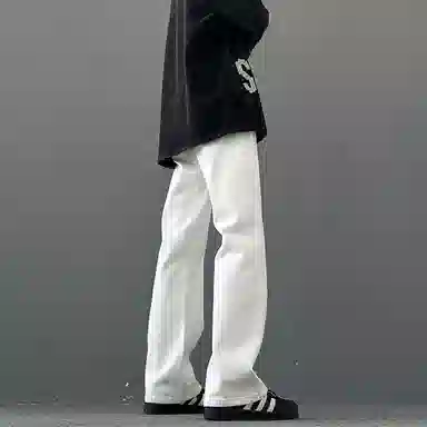 尘映 复古废土风微喇显瘦显高百搭牛仔裤 男女同款