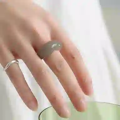 慕阳 知否宽戒 小众轻奢简约高级感复古设计 日常通勤精致百搭 大气古风氛围感 新中式国风个性休闲时尚 精美礼盒 树脂 戒指 女款