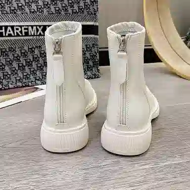 超纤皮 英伦法式风格百搭瘦瘦裸靴 短靴 女款