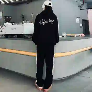 Coca-Cola Asymmetric Stripe Hoodie Set