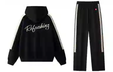 Coca-Cola Asymmetric Stripe Hoodie Set