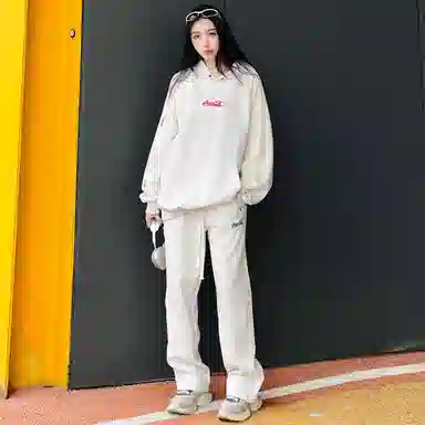 Coca-Cola Asymmetric Stripe Hoodie Set