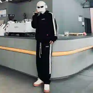 Coca-Cola Asymmetric Stripe Hoodie Set