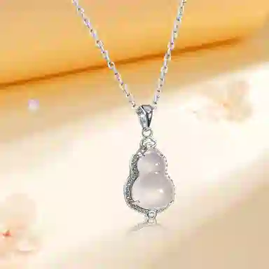 【一物一证 发货】 金嘉福 福禄玉葫芦 复古精致轻奢新中式平安顺遂清冷感高级气质日常闪耀通勤百搭可调节好运 玉髓 项链 女款