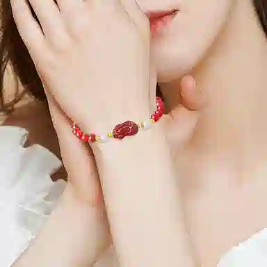【鸿运高升】 金嘉福 新中式古典气质高级感设计个性小众设计高级感盘玩文玩灵动小众简约 通勤百搭 玛瑙 手串 女款