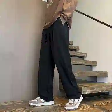 悍戈 美式潮流冰丝透气速干舒适直筒裤休闲裤 男女同款
