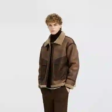 WILD LEADER Retro Brown Leather Jacket