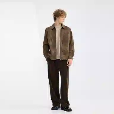 WILD LEADER Vintage Washed Tie-Dye Leather Jacket