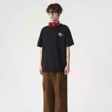 BOS BEAR Cartoon Bear Head Print T-Shirt